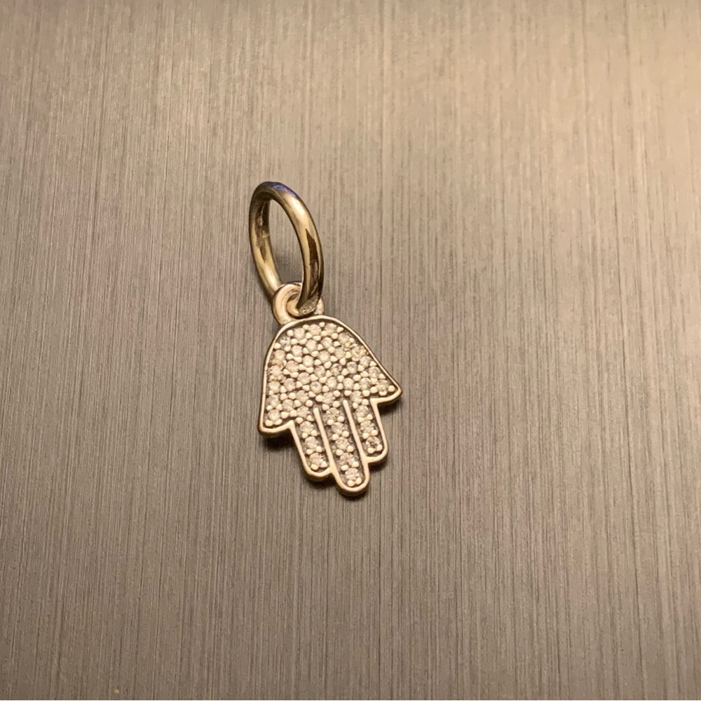 Authentic Pandora Hamsa Dangle CZ Charm